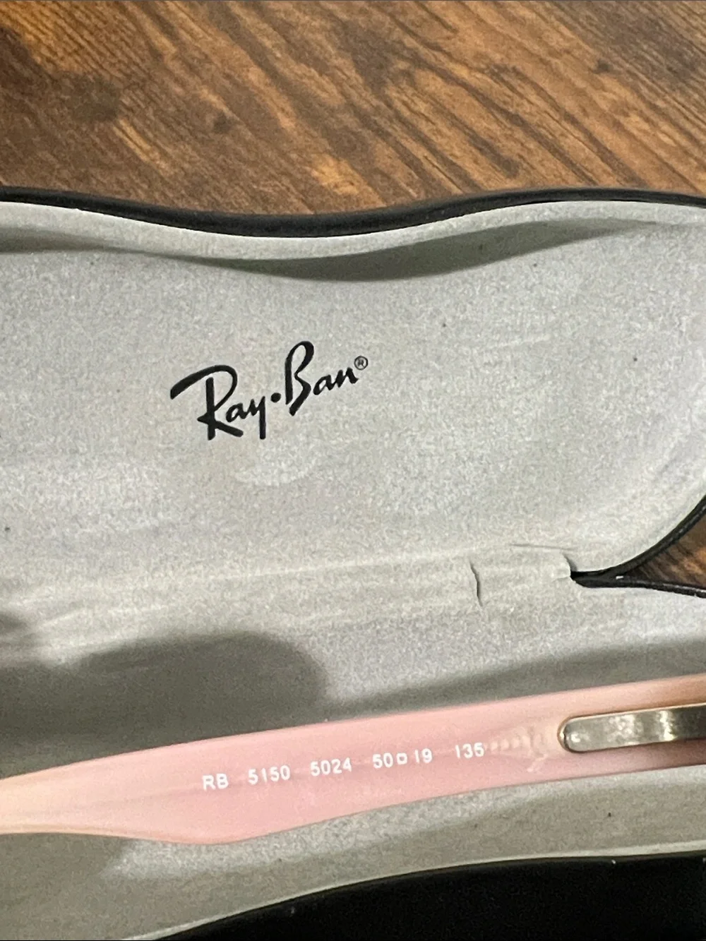 Ray-Ban Black Frame Glasses with  Pink Temples RB 5150 5024 50[]19